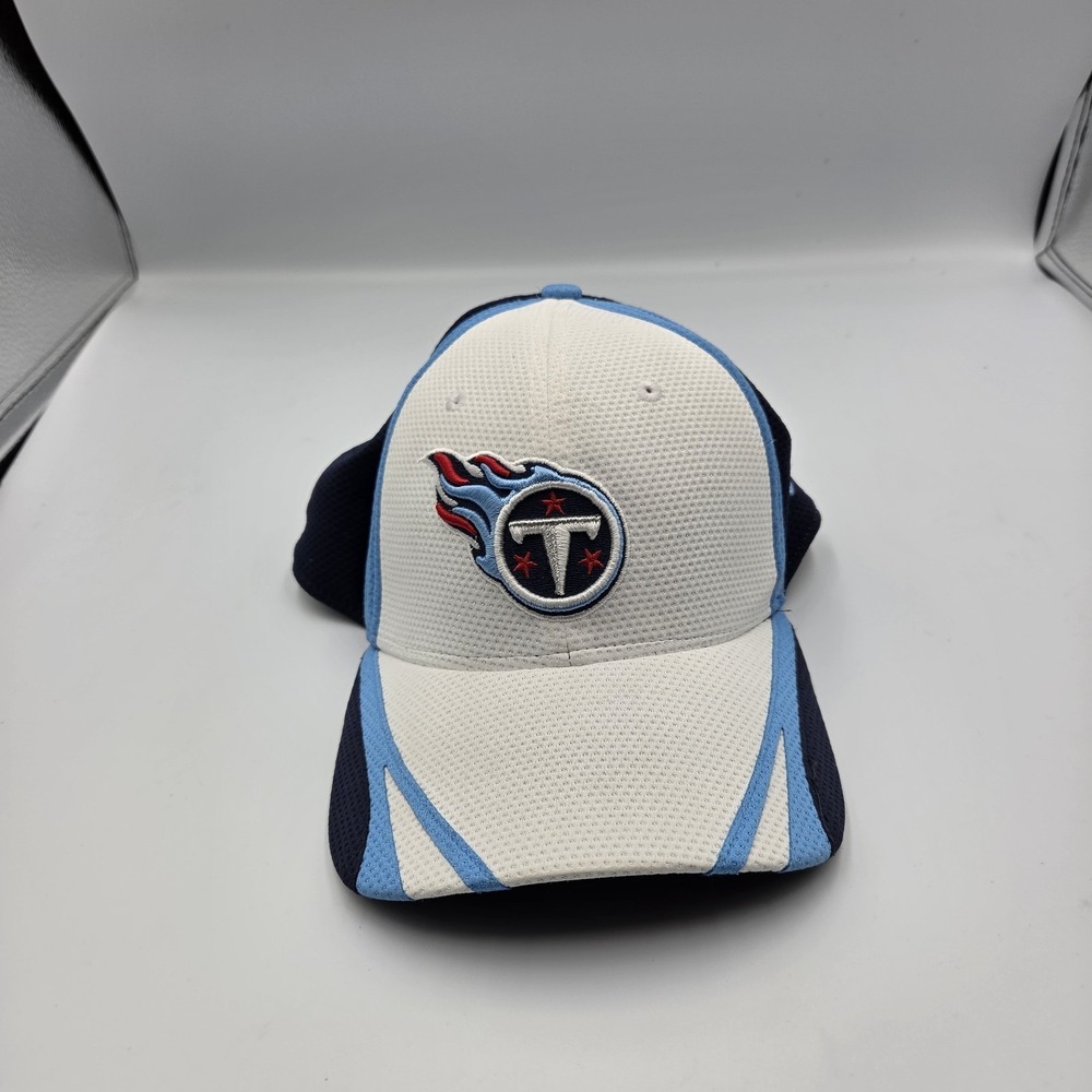 Tennessee Titans New Era 39Thirty Flex Fitted L-XL Hat Cap Dad Men NFL Gray Blue
